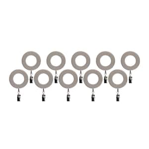 Home Decorators Collection Matte Black Steel Curtain Rings with Clips (Set  of 7) UMB888002 - The Home Depot