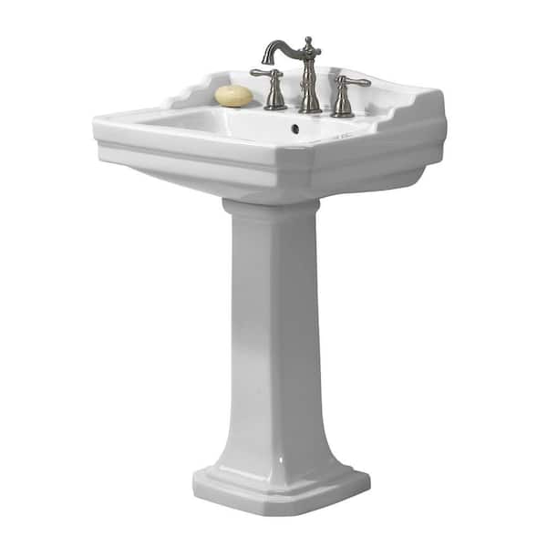 Foremost Series 1930 Lavatory and Pedestal Combo in White