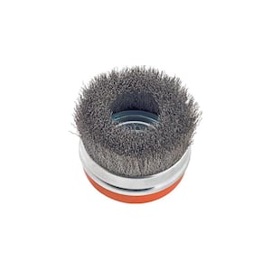 3 in. Cup Brush Crimped Wires with Ring 5/8 -11 in. Arbor