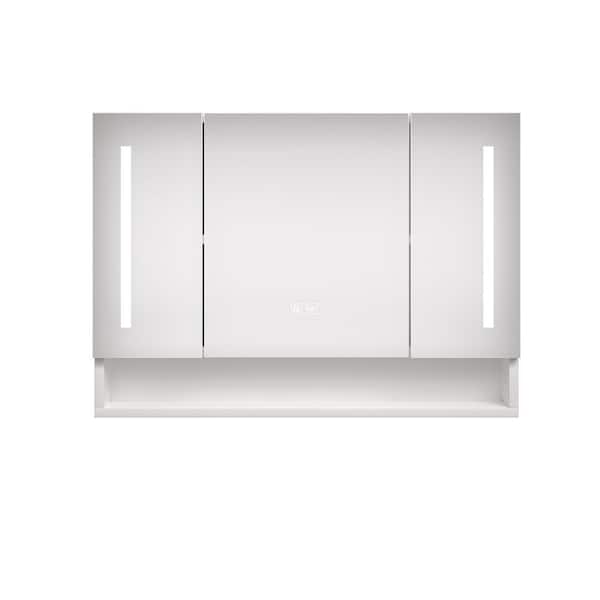 39 in. W x 28 in. H Rectangular Aluminum Medicine Cabinet with Mirror