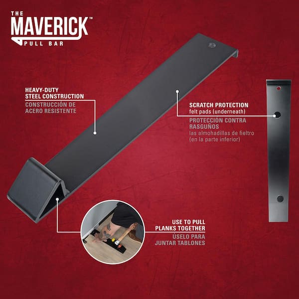 The Maverick 3 in. W x 16 in. L Pro Pull Bar for Installation of Vinyl, Laminate, Wood Flooring