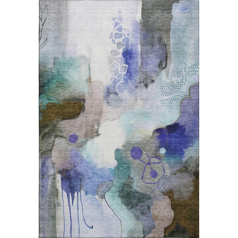 Mayfield Premium Machine Washable Abstract AMF2019 Brown 5 ft. x 7 ft. 6 in. Area Rug price history on PriceWatchPro