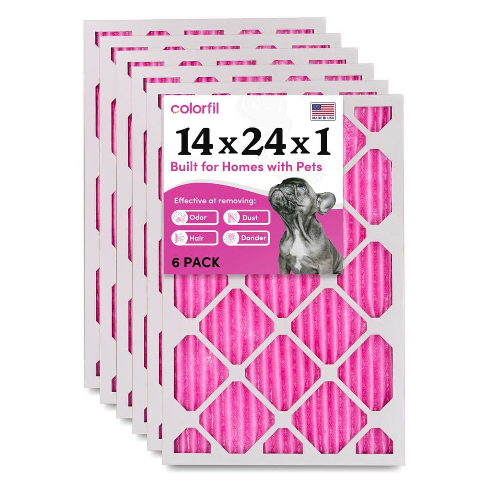 14 in. x 24 in. x 1 in. Odor Removal and Color Changing Pleated Furnace Air Filter, MERV 8 (6-Pack) price history on PriceWatchPro