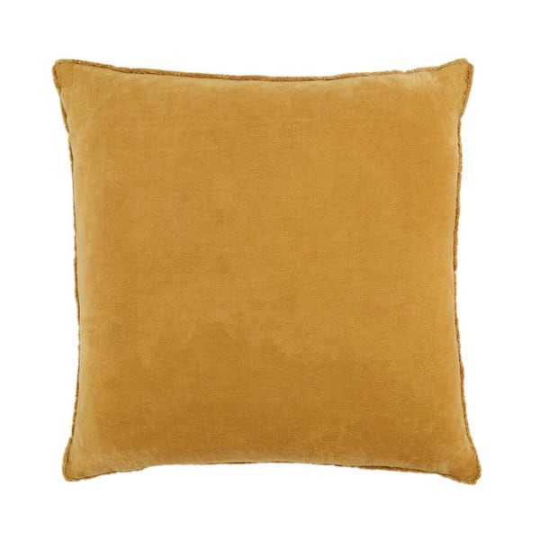 Jaipur Living Rouen Gold 26 in. x 26 in. Polyester Fill Throw Pillow