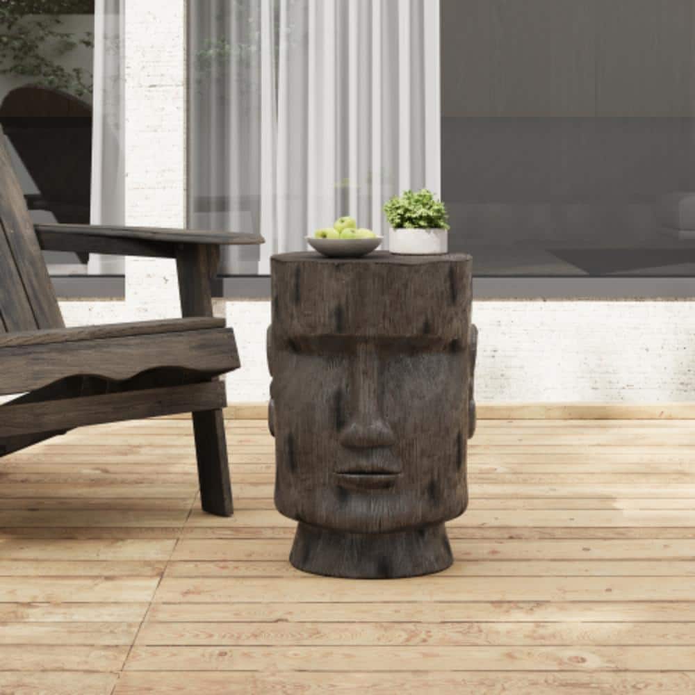 Easter Island Moai Statue Pedestal End Table Stool Outdoor Side Table for Patio Deck Garden Balcony Light Grey price history on PriceWatchPro