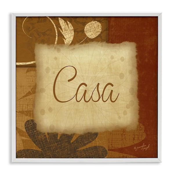 Stupell Industries House Phrase by Jennifer Pugh White Framed Typography Giclee Art Print 17 in. x 17 in.