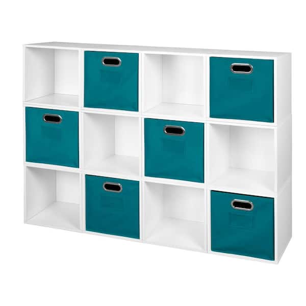 Niche 39 in. H x 52 in. W x 13 in. D Wood 12- Cube Organizer