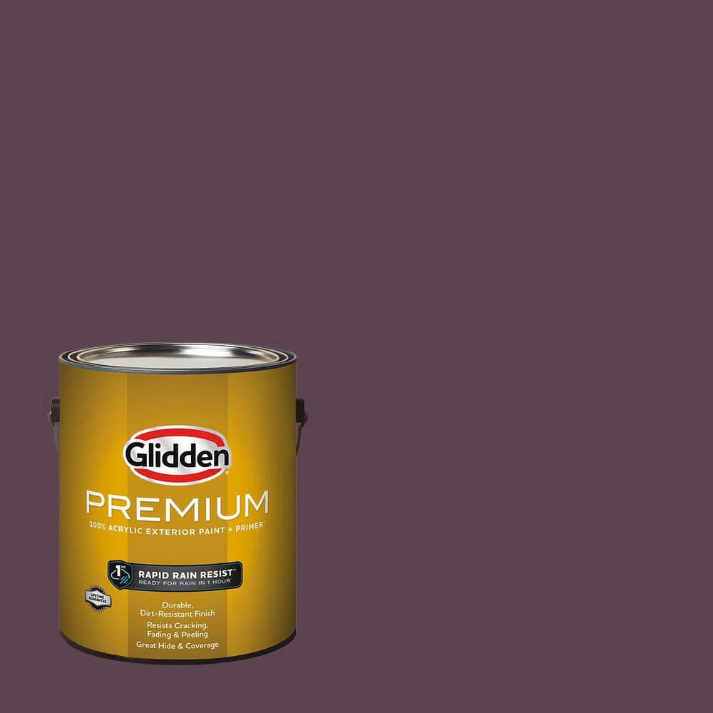 Glidden Premium 1 gal. PPG1046-7 Purple Basil Semi-Gloss Exterior