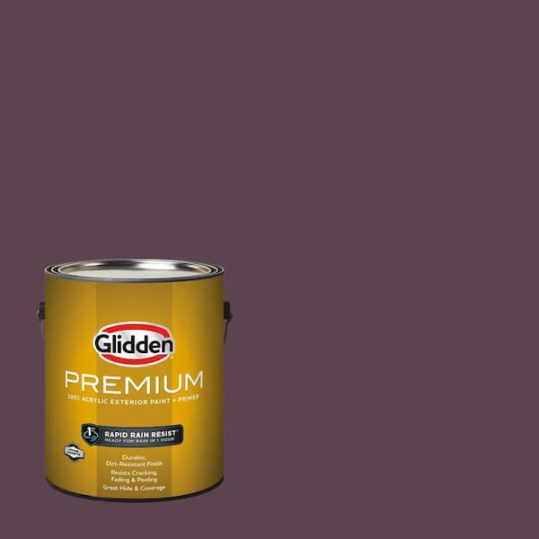 Glidden Premium 1 gal. PPG1046-7 Purple Basil Semi-Gloss Exterior