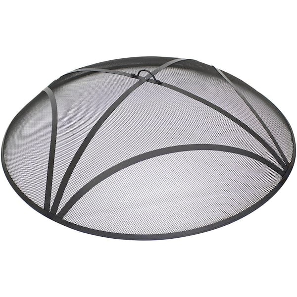Round Spark Screen with Handle VEVOR Fire Pit Spark Screen Mesh Design Spark Guard Perfect for Patio Fire Pit 37-inch Diameter Spark Screen Cover Stainless Steel Fire Pit Mesh Screen 