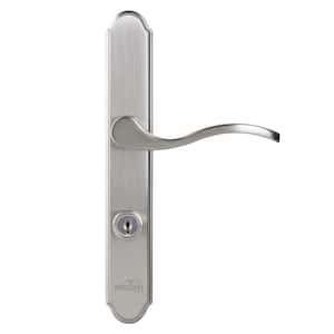 Serenade Mortise Keyed Lever Mount Latch with Deadbolt for Screen and Storm Doors, Satin Nickel