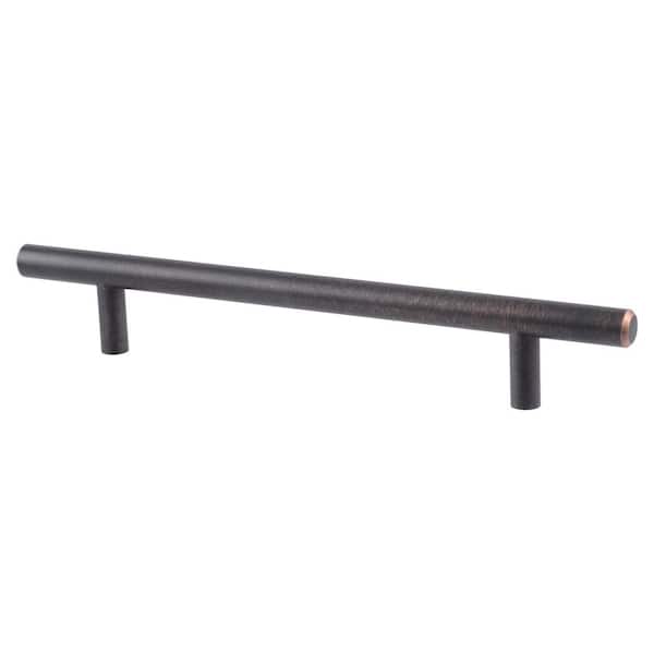 Stone Mill Hardware Modern Steel 6 in. Center-to-Center Oil Rubbed Bronze Bar Pull (10-Pack)