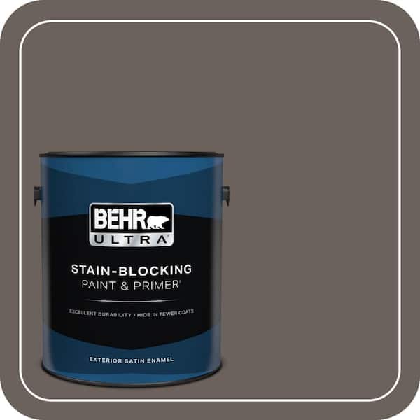 BEHR ULTRA 1 gal. #T11-8 Back Stage Satin Enamel Exterior Paint & Primer