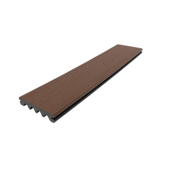 Elevate Canoe 1 in. x 5.4 in.x 12 ft. Groove Capped Composite Decking (10-Pack) (H-Pack)