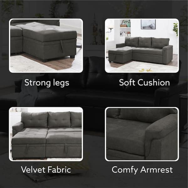 Couch Bed Sofa Pad Sectional Living Roomsleeper Futon Furniture Loveseat 60x72