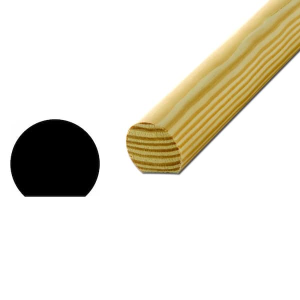 WM 231 1-1/2 in. x 1-11/16 in. x 96 in. Solid Pine Handrail
