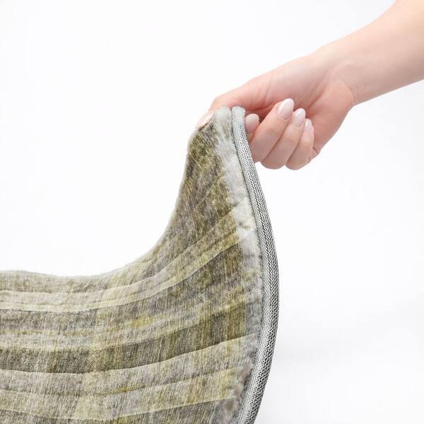 Dream Shag Premium Machine Washable Abstract ADS534 Gray 5 ft. x 7 ft. 6 in. Area Rug