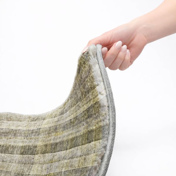 Dream Shag Premium Machine Washable Abstract ADS534 Gray 9 ft. x 12 ft. Area Rug