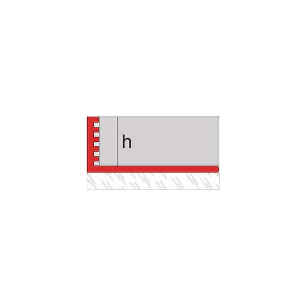 Novosuelo White 5/16 in. x 98-1/2 in. PVC Tile Edging Trim