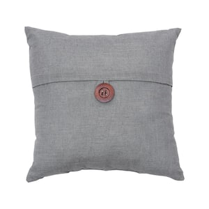 Grey Envelope 18 in. x 18 in. Standard Pillow