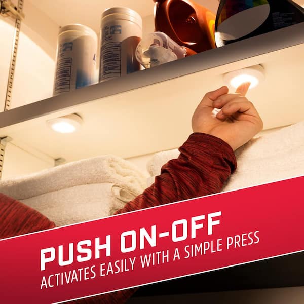 Battery Operated Integrated LED Puck Lights (2-Pack)