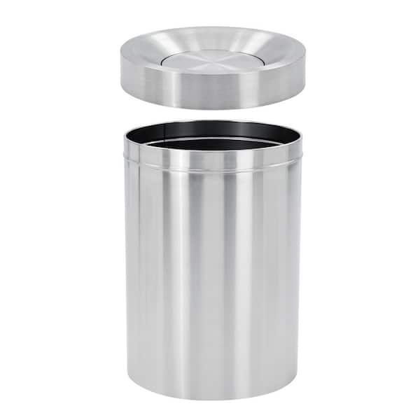 Stainless Steel Round Swing Trash Can Lid for 50 gal. Heavy-Duty Stainless Steel Commercial Trash Can