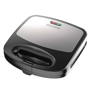 3-in-1 Black Morning Meal Station Compact Grill
