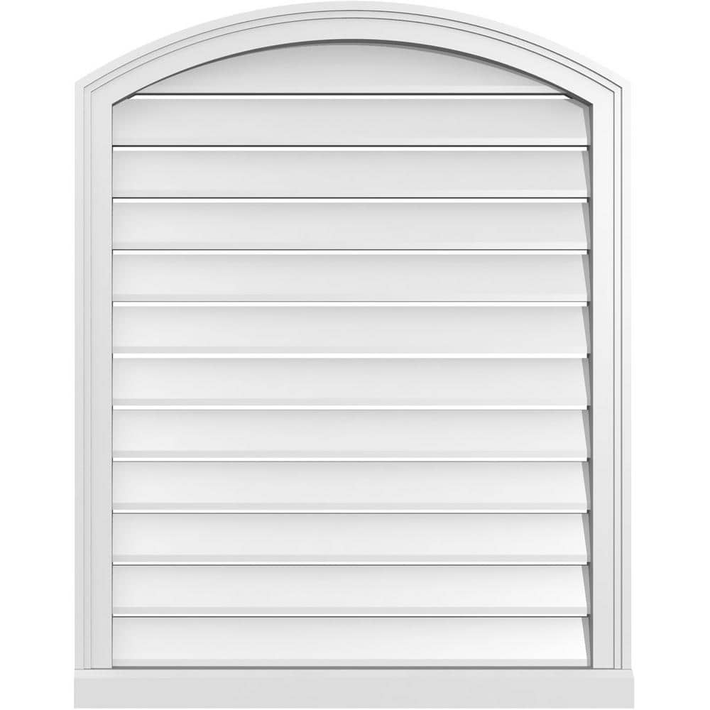 30 in. x 36 in. Arch Top Surface Mount PVC Gable Vent: Decorative with Brickmould Sill Frame price history on PriceWatchPro