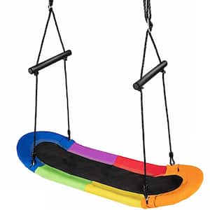 Colorful Tree Swing Adjustable Oval Platform Set with Chain