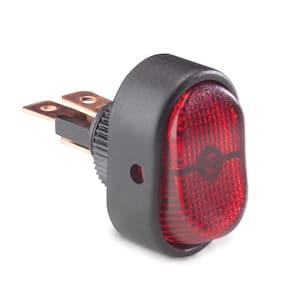 Illuminated 12-Volt DC/30 Amp Rocker Switch, Red
