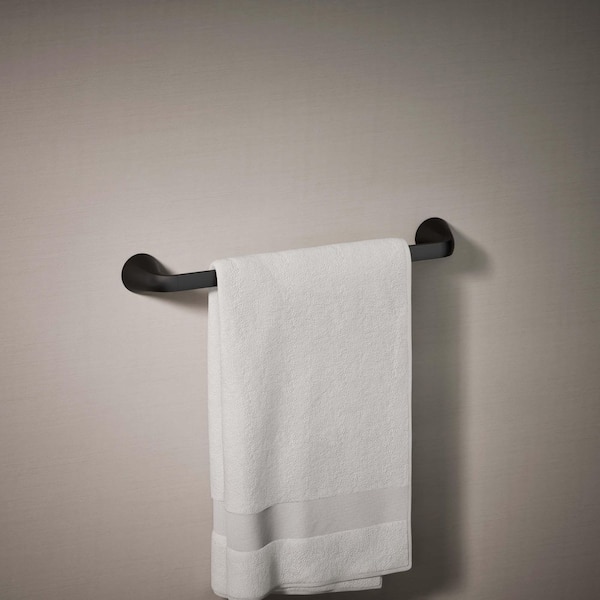 Cursiva 18 in. Towel Bar in Matte Black