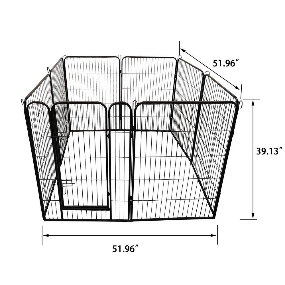 Heavy Duty Black Metal 40" Pet Playpen with Door