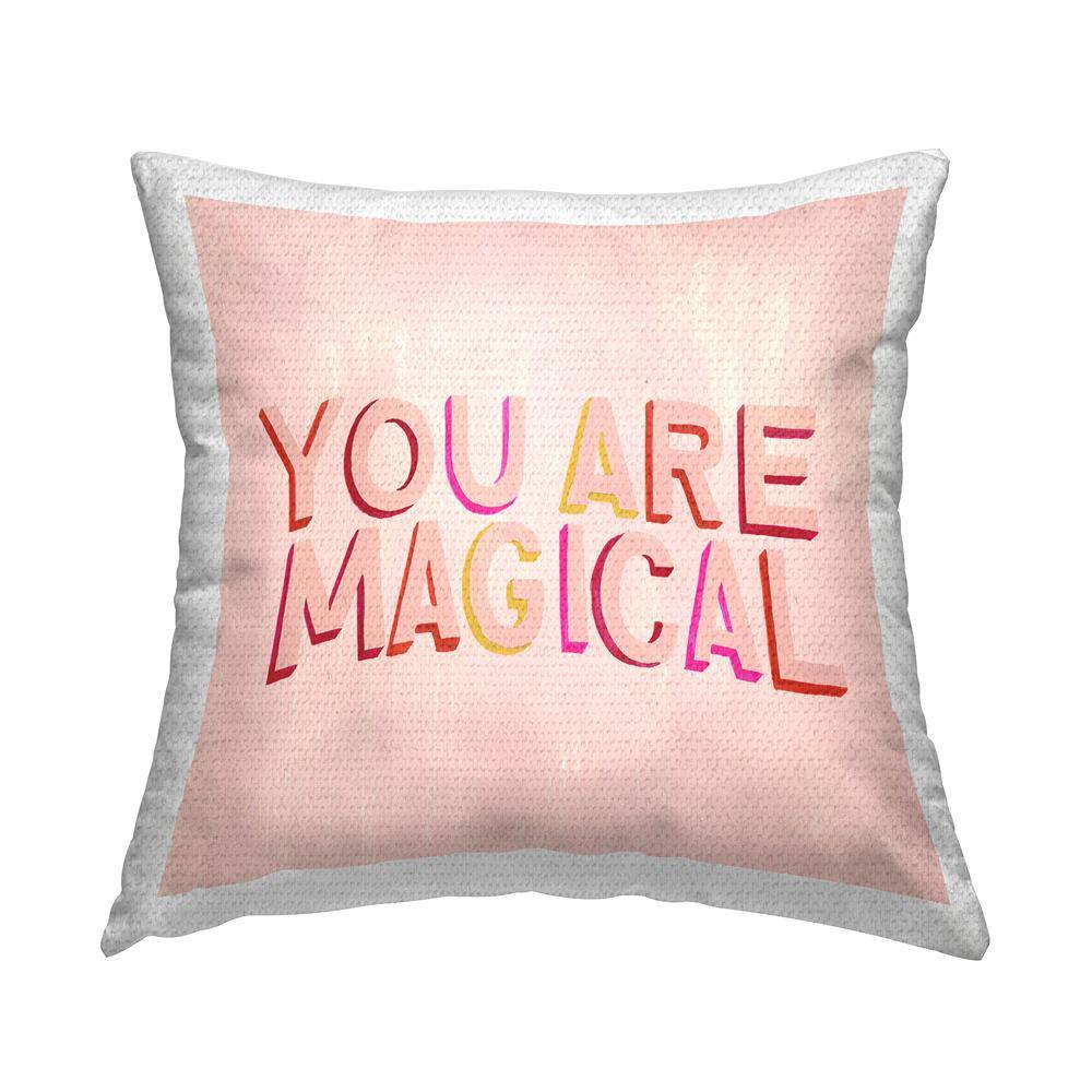 You Are Magical Pink Phrase Pink Square Outdoor Throw Pillow price history on PriceWatchPro