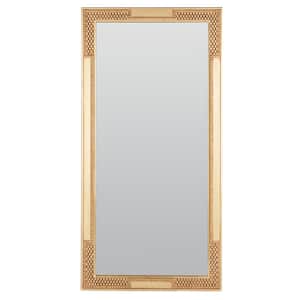 Lerson 30 in. W x 60 in. H Wood Rectangle Modern Gold Wall Mirror