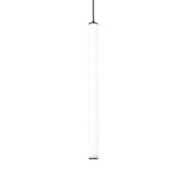 AFX Caden 225-Watt Integrated LED Black Pendant With White Acrylic Shade
