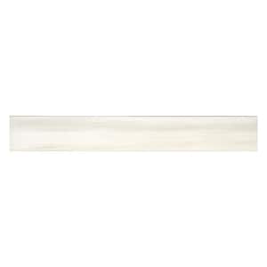 Water Color Bianco Bullnose 3.5 in. x 24 in. Matte Porcelain Wall Tile (24 lin. ft./Case)
