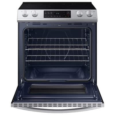 30 in. 6.3 cu. ft. Slide-In Electric Range with Self-Cleaning Oven in Stainless Steel