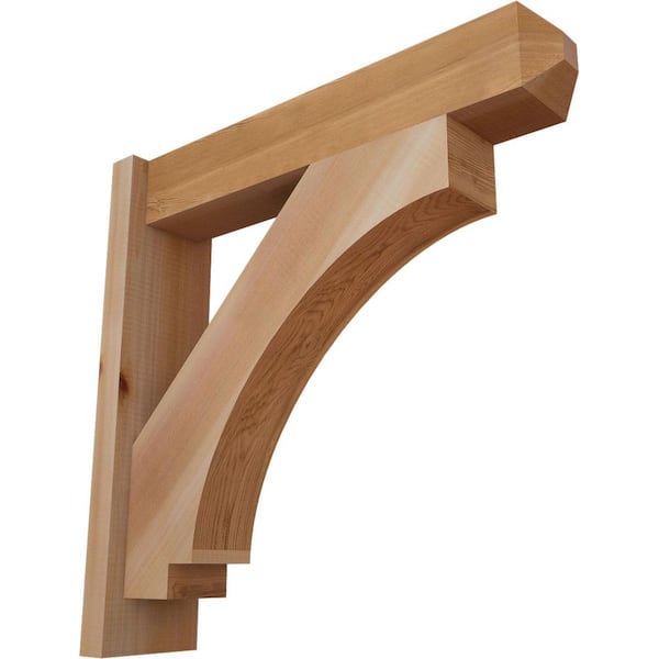 Ekena Millwork 6 in. x 24 in. x 24 in. Western Red Cedar Imperial Craftsman Smooth Outlooker