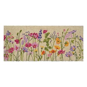 Blooming Garden Multi-Colored 18 in. x 40 in. Indoor or Outdoor Doormat