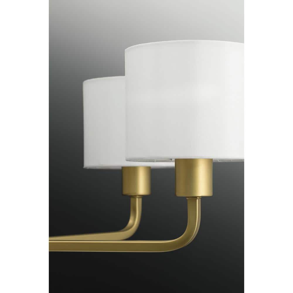 Vintage Gold Palacio 4-Light Pendant with Faux White Marble Shade