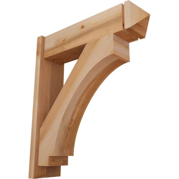 Ekena Millwork 8 in. x 32 in. x 28 in. Imperial Arts and Crafts Smooth Western Red Cedar Outlooker