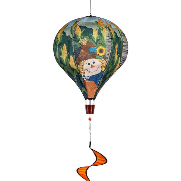 Evergreen Enterprises Scarecrow and Friend Burlap Balloon Spinner