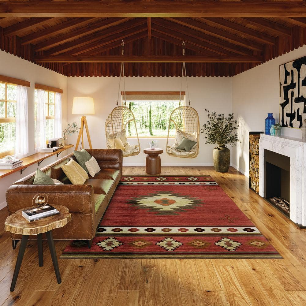 Sonora Spice Flat Woven Chenille 9' x 12' Area Rug