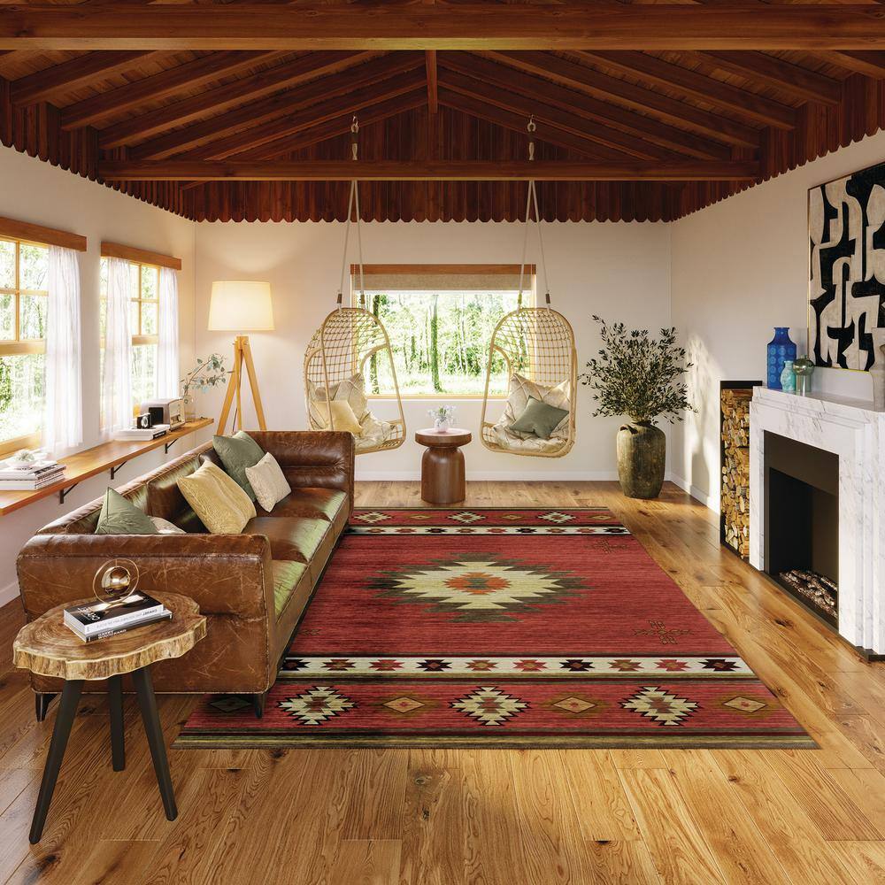 Sonora Spice Flat Woven Chenille 9' x 12' Area Rug