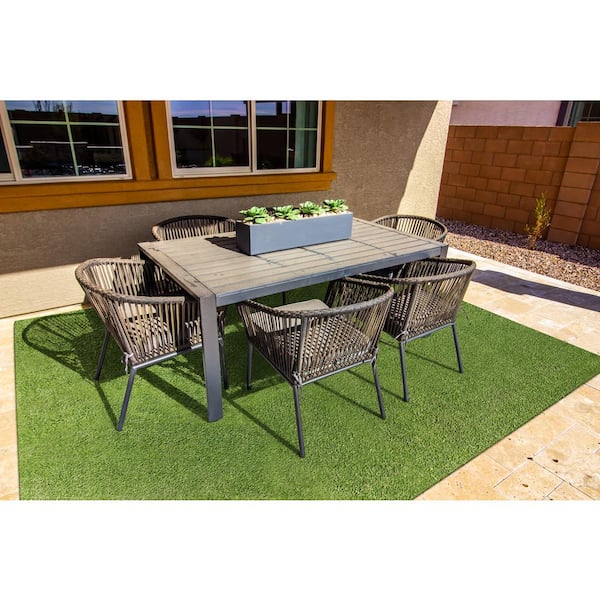 Emerald Green Precut 7.5 ft. x 10 ft. x 28 mm Artificial Grass Turf Rug