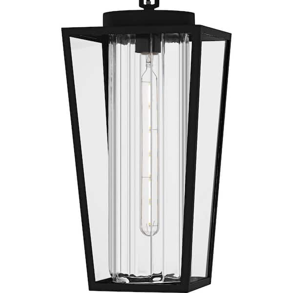 Quoizel Jett 18.75 in. 1-Light Matte Black Outdoor Pendant Light