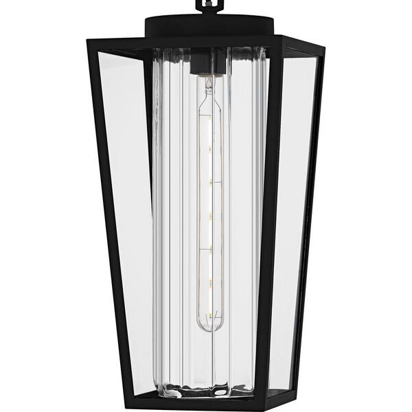 オリラグ  ラウンドカラー／ナチュラル／GAKE 日本製❣️ Quoizel Jett 18.75 in. 1-Light Matte Black Outdoor Pendant