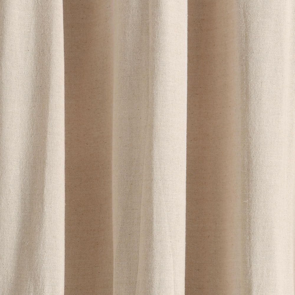 Linen Button Blackout Pleated Window Curtain Panel 40x84