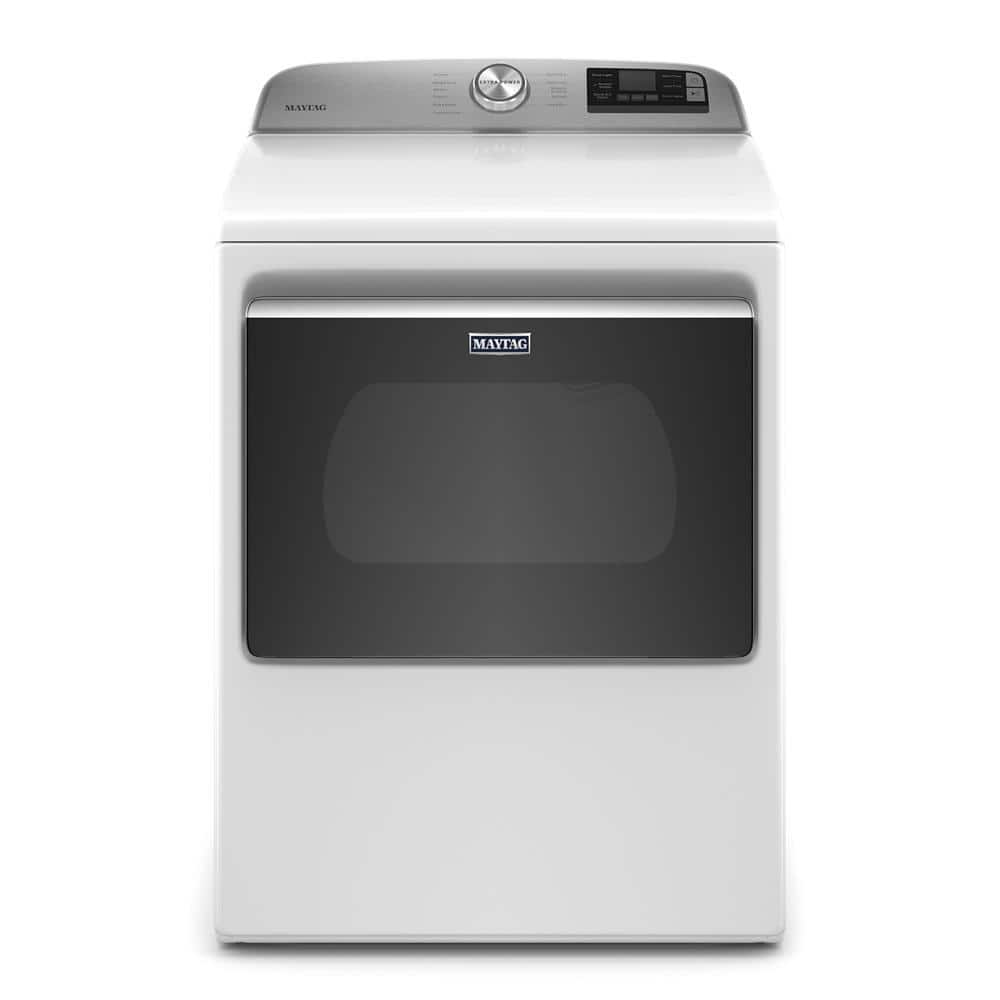 7.4 cu. ft. 240-Volt Smart Capable White Electric Dryer with Hamper Door and Advanced Moisture Sensing -  Maytag, MED6230HW