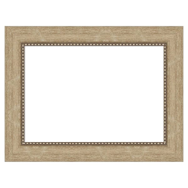 Amanti Art Astor Champagne 25 in. x 19 in. Polystyrene Framed Dry Erase Magnetic Memo Board